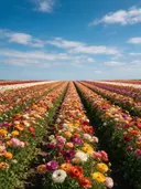 Landschapsfoto van snijbloem bij volle zon