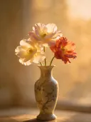 Fotografie van snijbloem in het gouden uur