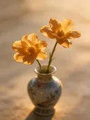 Fotografie van snijbloem in het gouden uur