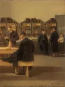 Soldaten in een kazerne van Johannes Gerardus Heijberg: figuren