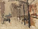 Landschapsschilderij 'Stadsgezicht in Den Haag' naar George Hendrik Breitner