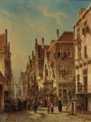 Stadsgezicht van Petrus Gerardus Vertin: stad