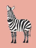 Schilderij van een zebra voor de kinderkamer