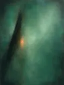 Nevel schilderij, steile diagonaal in Koper en Patina