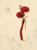 Schilderij: stilleven in houding, rood