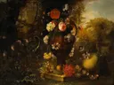 Stilleven met bloemen, Kring van Matthias Withoos: stilleven met bloemen