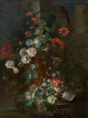 Stilleven met bloemen van Paolo Porpora: stilleven met bloemen