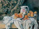 Stilleven met een gordijn van Paul Cézanne: stilleven met gordijn