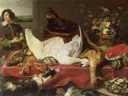 Stilleven met een zwaan van Frans Snyders: stilleven met fruit, vogels en vis