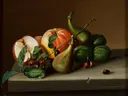 Stilleven met fruit van Leopold Zinnögger: stilleven