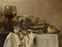 Stillevenschilderij 'Stilleven met Haring en Roemer' naar Pieter Claesz