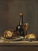 Stilleven van Pehr Hilleström: stilleven met fles