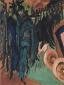 Straßenszene (Friedrichstraße Berlin) (1914) van Ernst Ludwig Kirchner: figuren