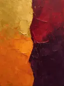 Kwastslag schilderij, twee vlakken in Oogst Fruit