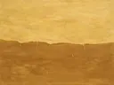 Kwastslag schilderij, twee vlakken in Sahara Goud
