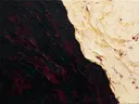 Twee vlakken paletmes, zwart en wijnrood, paletmes abstract schilderij