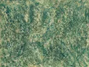 Action painting schilderij, twee vlakken (drip) in diepgroen