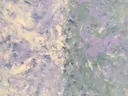 Action painting schilderij, twee vlakken (sweep) in lavendelvelden