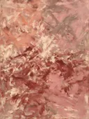 Action painting schilderij, twee vlakken (sweep) in oud roze