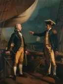 Klassiek schilderij 'Twee Zeeofficieren'