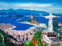 Schilderij van het uitzicht over Rio de Janeiro