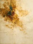 Meswerk schilderij, veeg in de hoek in Amberglans