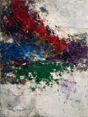 Meswerk schilderij, veeg in de hoek in Edelstenen