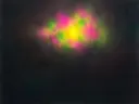 Nevel schilderij, veeg in de hoek in Neon Nachtclub