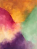 Veeg in donker fel magenta, kleurvelden schilderij, veeg