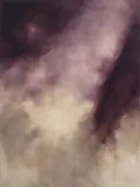 Kleurvelden schilderij, veeg in pruim