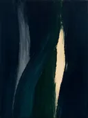 Paletmes abstract schilderij, veeg in nacht