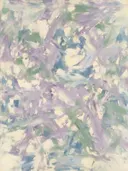 Action painting schilderij, veeg (sweep) in lavendelvelden