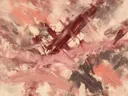Action painting schilderij, veeg (sweep) in oud roze