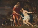 Klassiek schilderij 'Venus en Adonis' naar Ferdinand Bol