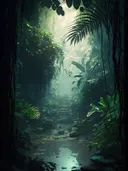 Verborgen doorgang in tropisch junglelandschap