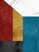 Art deco schilderij met verticale gestreepte marmeren banen