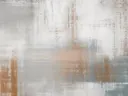 Abstract schilderij met verticale strepen in brons en beige