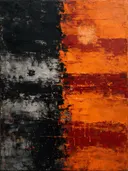 Meswerk schilderij, verticale twee vlakken in Vulkanisch