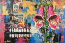 Roze vingerhoedskruid bloemen voor een groot schedelgebit motief