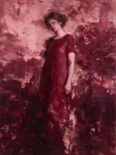 Schilderij: vrouw half opgelost