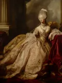 Klassiek schilderij 'Vrouw in Gouden Japon'