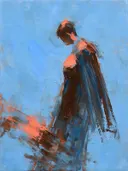 Schilderij: vrouw in houding