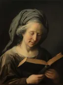 Klassiek schilderij 'Vrouw met Hoofddoek'