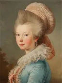 Klassiek schilderij 'Vrouw met Kapsel'