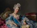 Klassiek schilderij 'Vrouw met Parelketting'