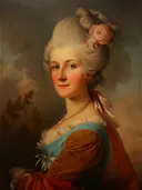 Klassiek schilderij 'Vrouw met Roos in het Haar'