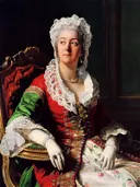 Klassiek schilderij 'Vrouwe in het Rood'