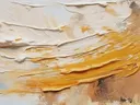 Abstract schilderij met gouden penseeltextuur