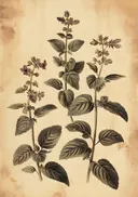 Botanische prent van een wilde bloeiende plant