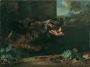Wildzwijnstilleven van Johann Georg de Hamilton: dieren